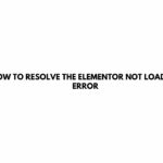 Elementor not loading